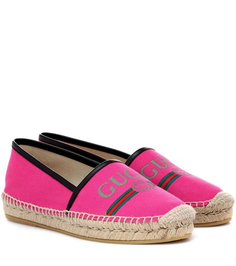 pink Gucci espadrilles